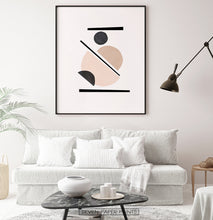 Load image into Gallery viewer, Geometric Shapes Art print, Boho Decor Poster