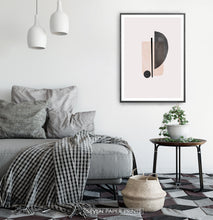 Load image into Gallery viewer, Abstract Minimalist Print, Neutral Soft Wall Art
