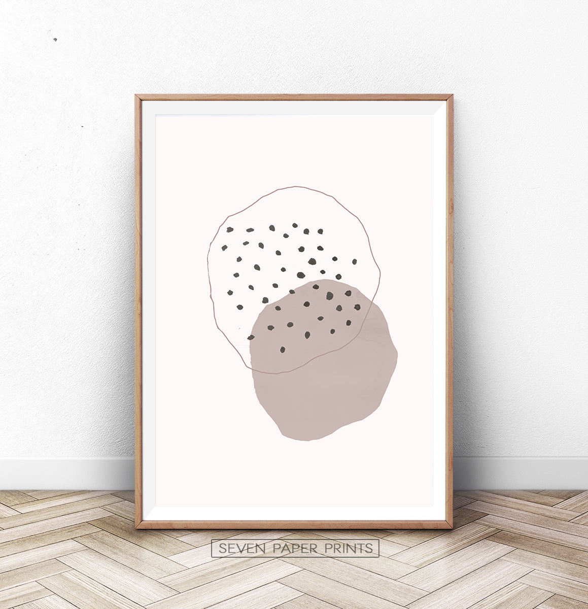 Modern Mid Century Style Boho Abstract Art