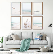 Load image into Gallery viewer, Living Room Soft Color Coastal Gallery Wall
