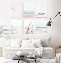 Load image into Gallery viewer, Pastel Beach Decor Set of Six Prints
