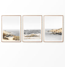 Load image into Gallery viewer, Set of 3 beach sunshine prints, 3 piece coastal wall art