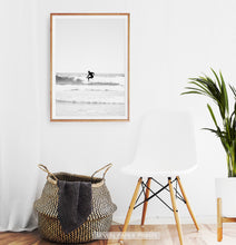 Load image into Gallery viewer, Black and White Surfer Print