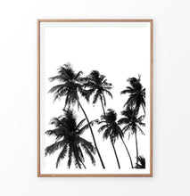 Load image into Gallery viewer, Black and White Tropical Palm Wall Decor