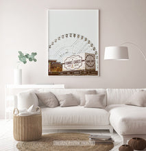 Load image into Gallery viewer, Texas Star Ferris Wheel Wall Art