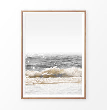 Load image into Gallery viewer, Beach waves retro print, crystal ocean water