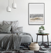 Load image into Gallery viewer, Crystal Beach Waves Retro Wall Art