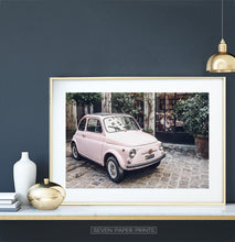 Load image into Gallery viewer, Pink Fiat 500 Wall Art