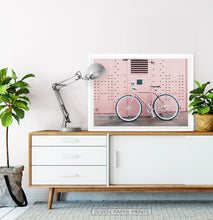 Load image into Gallery viewer, Pink Bicycle Wall Art