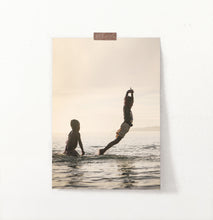 Load image into Gallery viewer, Boys Jumping Into Ocean Wall Art