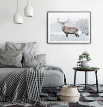 Load image into Gallery viewer, Gorgeous Deer On White Snowy Spacing Wall Art