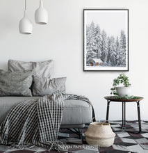 Load image into Gallery viewer, Black-framed in a gray&white bedroom