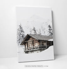 Load image into Gallery viewer, Winter Log House Canvas Art