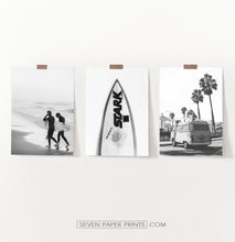 Load image into Gallery viewer, Black White Surfboard Wall Art Set by Tanya Shumkina