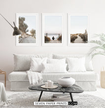 Load image into Gallery viewer, Surfer on the Sandy Ocean Beach Framed Prints