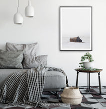 Load image into Gallery viewer, Barn on Snowy Field Vertical Photo Poster