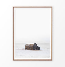 Load image into Gallery viewer, Barn on Snowy Field Vertical Photo Poster
