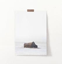 Load image into Gallery viewer, Barn on Snowy Field Vertical Photo Poster