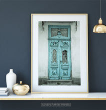 Load image into Gallery viewer, Vintage Wall Art With Blue Door Photography