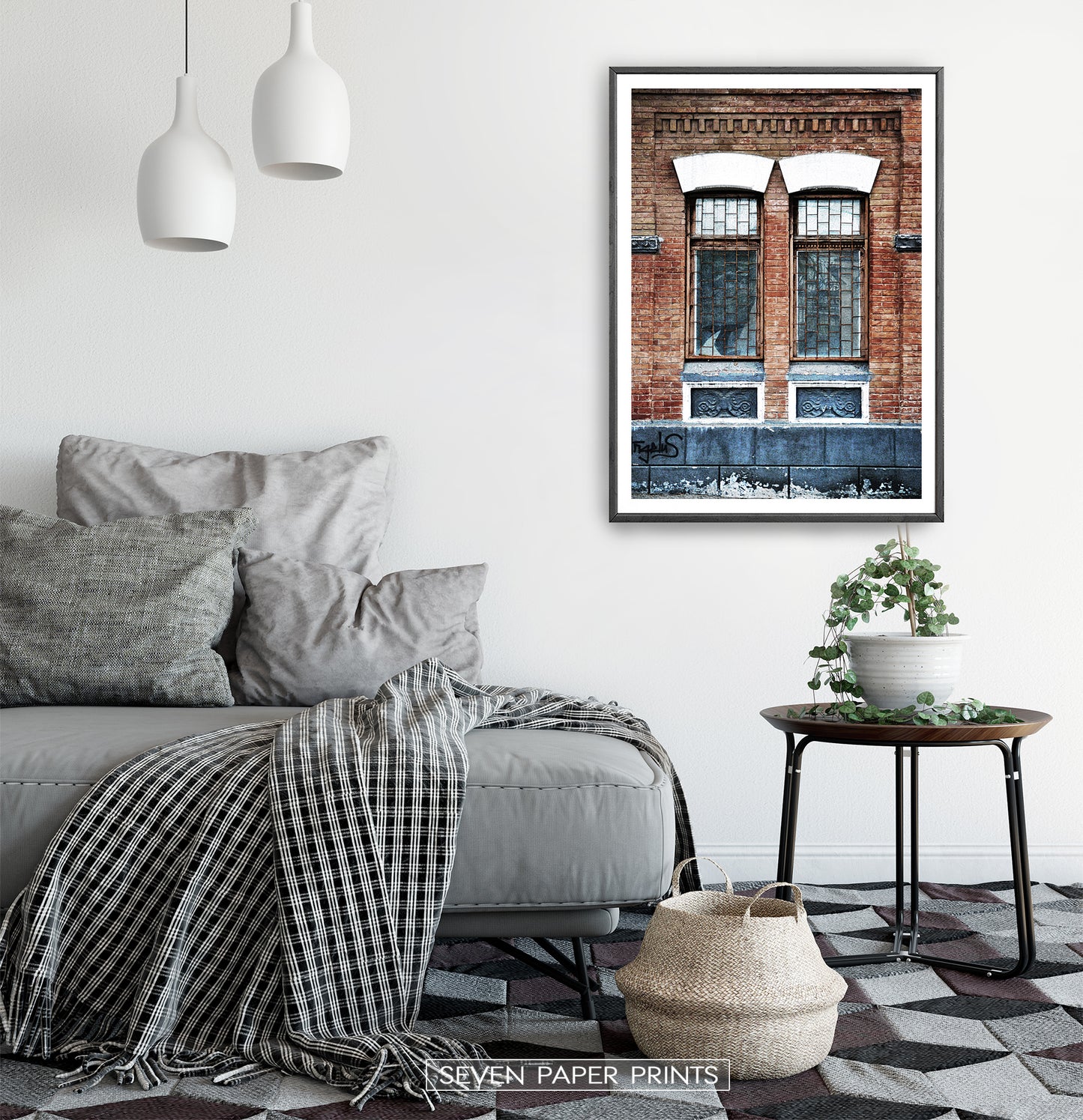 Old Architectural Window In Brick Building Art Photo