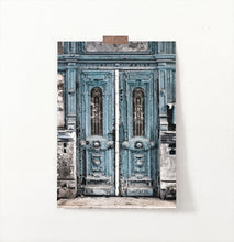 Load image into Gallery viewer, Modern Street Wall Art With Old Blue Vintage Door Print