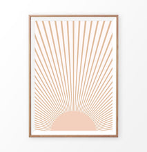 Load image into Gallery viewer, Sun Art Print in Boho Style