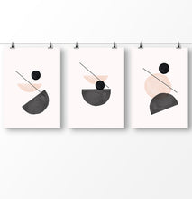 Load image into Gallery viewer, Modern Mid Century Style Minimalist Painting Set of 3, Terracotta Print Set of 3