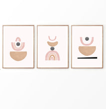 Load image into Gallery viewer, Terracotta Color Abstract Set of 3 Prints