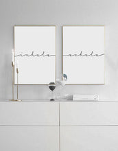 Load image into Gallery viewer, Inhale Exhale Set of 2 Inspirational Quote Text Prints