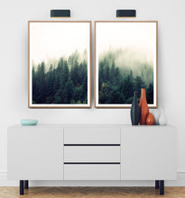 Load image into Gallery viewer, Mountain Forest Greenery Wall Art Set of 2 Prints