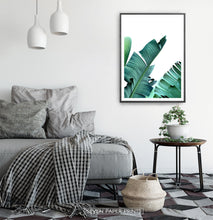 Load image into Gallery viewer, Green Banana Leaf Set of 3 Botanical Prints