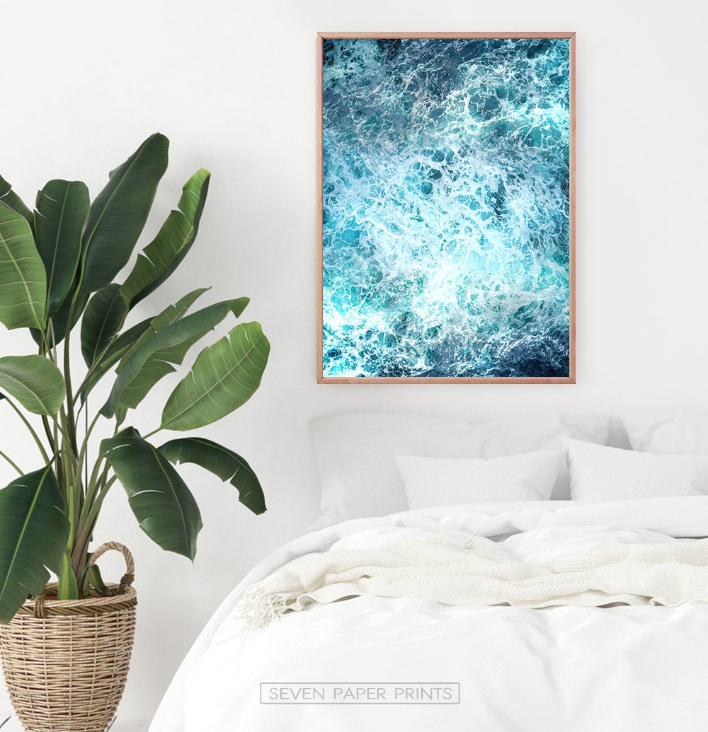 Ocean Waves 3 Piece Wall Art with Splashing Coastal Water