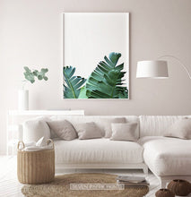 Load image into Gallery viewer, Green Banana Leaf Set of 2 Tropical Decor Prints