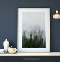 Load image into Gallery viewer, Foggy Trees Nature Landscape Print Art Set of 3