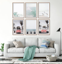 Load image into Gallery viewer, California Beach Art Set of 6 Coastal Prints