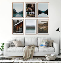 Load image into Gallery viewer, Mountain Lake House Decor Set of 6 Prints