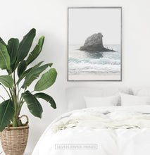 Load image into Gallery viewer, Coastal Rock Sea Wall Art with Beach Waves