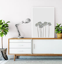Load image into Gallery viewer, Gray Palm Trees Minimalist Wall Art