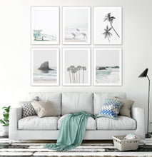 Load image into Gallery viewer, Ocean Beach Gray Wall Art Set of 6 Digital Prints