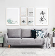 Load image into Gallery viewer, Ocean Beach Gray Wall Art Set of 6 Digital Prints