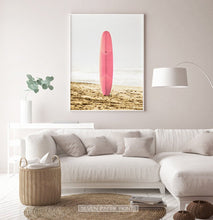 Load image into Gallery viewer, Modern Pink Surfboard Wall Art