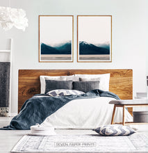 Load image into Gallery viewer, Modern Mountain Wall Art Scandinavian Print Set of 2