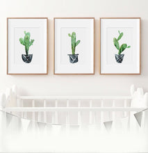 Load image into Gallery viewer, Cactus Wall Art Set of 3 Prints for Nursery