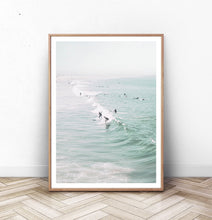 Load image into Gallery viewer, Ocean Waves Surfing Wall Art Print
