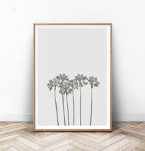 Load image into Gallery viewer, Gray Palm Trees Minimalist Wall Art