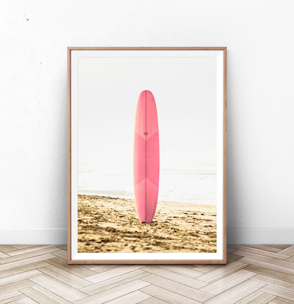 Modern Pink Surfboard Wall Art