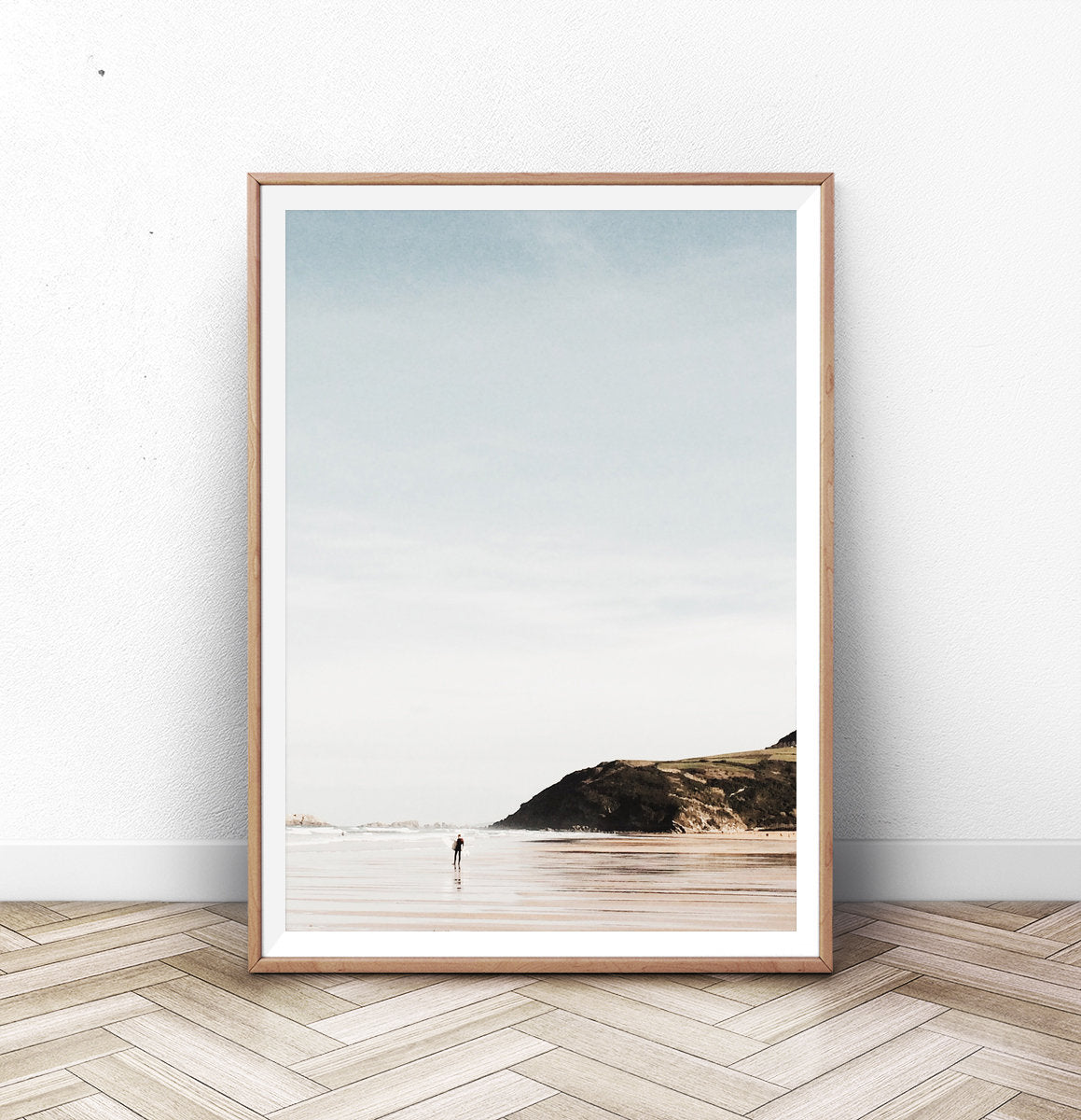 Sand Beach Digital Surf Wall Art