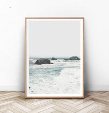 Load image into Gallery viewer, Ocean Rock Wall Art with Coastal Sea Water