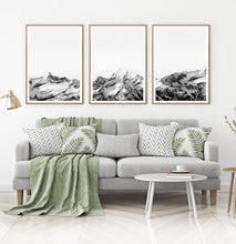 Load image into Gallery viewer, Mountain Landscape Black and White Wall Art Set of 3