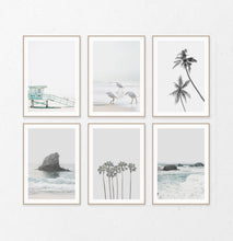 Load image into Gallery viewer, Ocean Beach Gray Wall Art Set of 6 Digital Prints